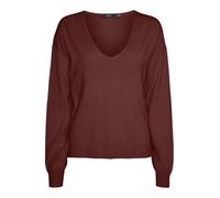 VERO MODA Maglione da Donna Vmbreeze LS V-Neck Ga Boo, Mattone Fired. Dettagli: Solido, XL