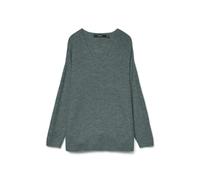 Vero Moda - Maglione leggero verde mélange con scollo a V S