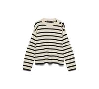 VERO MODA Pullover 'VMSaba' crema / nero, Taglia M