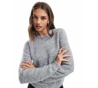 Vero Moda - Maglione grigio mélange in maglia soffice con scollo circolare XS
