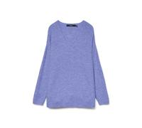 VERO MODA Maglione in Maglia Scollo a V a Maniche Lunghe Maglione Lavorato VMCREWLEFILE., Colore:Lavanda, Taglia:L
