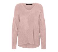 VERO MODA Maglione in Maglia Scollo a V a Maniche Lunghe Maglione Lavorato VMCREWLEFILE., Colore:Rosa, Taglia:XL