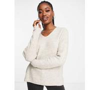 Vero Moda - Maglione leggero color panna con scollo a V-Bianco XS