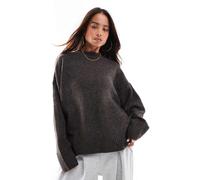 Vero Moda - Maglione morbido marrone cioccolato con scollo rotondo L