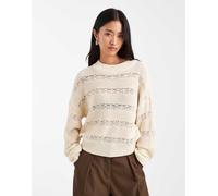 Vero Moda - Maglione traforato color crema-Bianco XXS