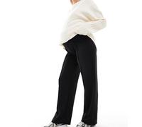 Vero Moda Maternity - Pantaloni a fondo ampio neri con pieghe sul davanti-Nero S