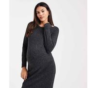 Vero Moda Maternity - Vestito corto girocollo in maglia morbida nero mélange L