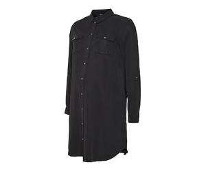 Vero Moda Maternity Vmmsigga LS Short Dress Blck Ga Noos, Nero, XL