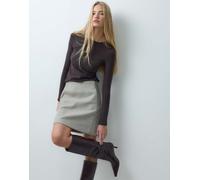 Vero Moda minigonna strutturata a vita alta color silver mink-Neutro L