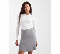 Vero Moda - Minigonna vaporosa in maglia grigio mélange M