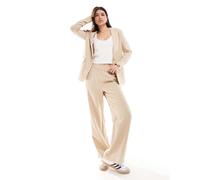 Vero Moda - Mix and Match - Pantaloni a fondo ampio sartoriali crema in coordinato-Bianco XS