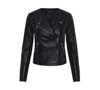 VERO MODA NOS Donna Vmria Fav Short Faux Leather Jacket Noos Giacca Not Applicable, Nero (Black Black), 48 (Taglia Unica: X-Large)
