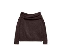 VERO MODA Offshoulder Pullover Vmlovely LS-Maglione con Spalle Scoperte, Torta al Cioccolato, L Donna