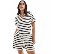 Vero Moda - Pantaloncini in spugna monocromatici a righe in coordinato-Multicolore M