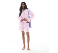 Vero Moda - Pantaloncini rosa effetto lino in coordinato M