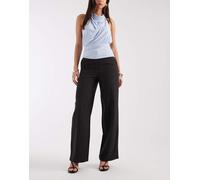 Vero Moda - Pantaloni a fondo ampio a vita alta grigio scuro mélange 42