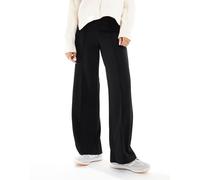 Vero Moda - Pantaloni a fondo ampio neri con piega sul davanti-Nero XXS
