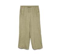 VERO MODA Pantaloni da Donna a Vita Alta VMMELANEY, Laurel Wreath/Dettagli: mélange, M