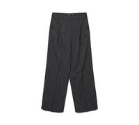 VERO MODA Pantaloni da Donna Vmrita MW Wide Dad, Fantasma/Strisce: Strisce Bianche di Neve, (XS) W x 32L