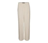 VERO MODA Pantaloni da Donna VMTIRAVER MR Wide Linen da MR - Oceana/Dettaglio: Nature Tone AS Offer Sample, Taglia XL 32, Oatmeal/Dettaglio: tonalità Naturale Come campionamento Offer, 32W x 32L