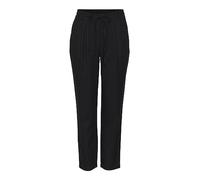 VERO MODA Pantaloni in Lino Casual da Donna Pants Femminili con Taglio Comodo Cotone Linen Trousers, Colore:Nero, Taglia:XXL