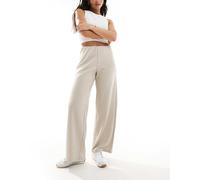 Vero Moda - Pantaloni larghi con fodera color argento-Neutro 2XL