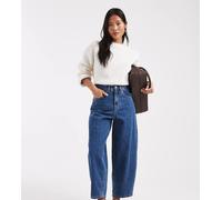 Vero Moda Petite - Billie - Jeans bombati lavaggio blu medio a vita alta W32 L28