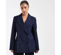 Vero Moda Petite blazer sartoriale doppiopetto coordinato navy-Blu navy 32