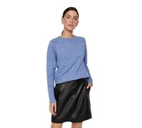 VERO MODA Vmdoffy LS O-Neck Blouse Ga Noos Ptt Pullover, Sodalite Blue/Dettagli: Melange, M Petite Donna
