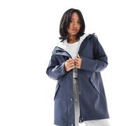 Vero Moda Petite - Giacca antipioggia blu navy con cappuccio XS