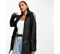 Vero Moda Petite - Giacca antipioggia nera con cappuccio-Nero XS