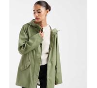Vero Moda Petite giacca impermeabile spalmata con cappuccio in verde oliva M