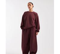 Vero Moda Petite joggers oversize con gamba a palloncino coordinati in bordeaux-Rosso M
