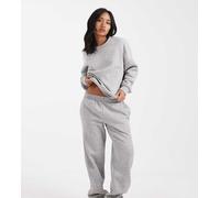 Vero Moda Petite - Joggers oversize grigio chiaro con fondo elasticizzato in coordinato XS