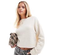 Vero Moda Petite - Maglione con scollo rotondo color crema-Bianco XL