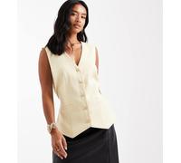 Vero Moda Petite - Minigonna in pelle sintetica nera con intaglio sul davanti-Nero S