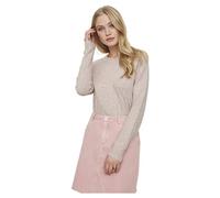 VERO MODA PETITE VMDOFFY LS O-Neck Blouse GA Noos PTT, Pullover Donna, Woodrose/Detail:Melange,