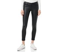 VERO MODA PETITE Vmseven Nw SS Smooth Coated PT Petite, Pantaloni da Donna, Black/Detail:Coated, M/P/28