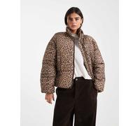 Vero Moda - Piumino corto con stampa leopardata-Neutro S