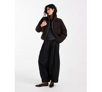 Vero Moda - Piumino taglio corto in velluto a coste marrone cioccolato 2XL