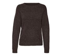 VERO MODA Vmdoffy LS O-Neck Blouse Ga Noos Maglione, Torta al Cioccolato, Dettaglio: Nero Melange, L Donna