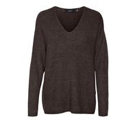 VERO MODA Pullover 'VMCREWLEFILE' marrone Donna - Abbigliamento - Taglie comode - Pullover e cardigan - Pullover VERO MODA S