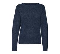 VERO MODA Vmdoffy LS O-Neck Blouse Ga Noos Maglione, Navy Blazer/Dettagli: Nero mélange, XS Donna