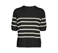 VERO MODA Pullover 'VMSaba' crema / nero Donna - Abbigliamento - Taglie comode - Pullover e cardigan - Pullover VERO MODA XL