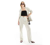 Vero Moda - Rita - Pantaloni comodi dad fit color pietra in coordinato-Bianco M