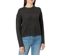 VERO MODA Vmlefile LS O-Neck Rib Blouse Ga Noos Maglione, Grigio Scuro mélange, XL Donna