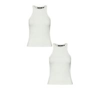 VERO MODA Set 2 Canottiere aderenti Senza Maniche Top Collo Rotondo Donna
