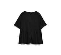 VERO MODA Shirt Vmalba SS Peplum-Maglietta Wvn Noos, Nero, XS Donna