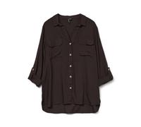 VERO MODA Shirt Vmbumpy L/S-Maglietta New Wvn Ga Noos, Torta al Cioccolato, XS Donna