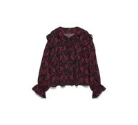 VERO MODA Shirt Vmpetra LS-Maglietta Wvn Ga Noos, Nero, L Donna